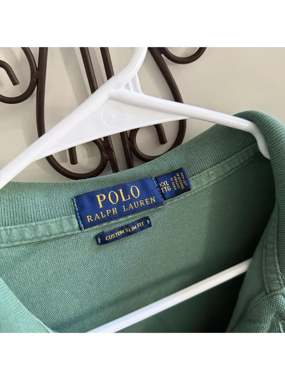 🌿 Polo Ralph Lauren Green Custom Slim Fit Polo | Men’s XXL